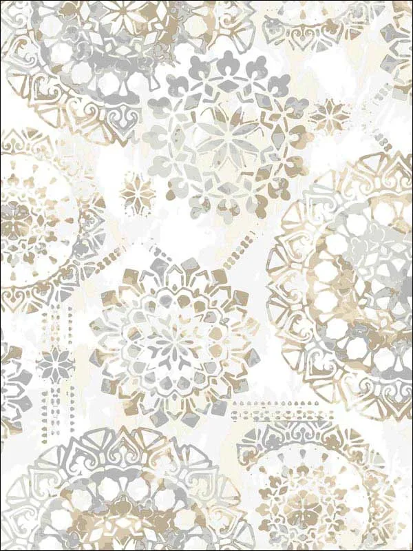 tan blue patterned wallpaper for bedroom by York