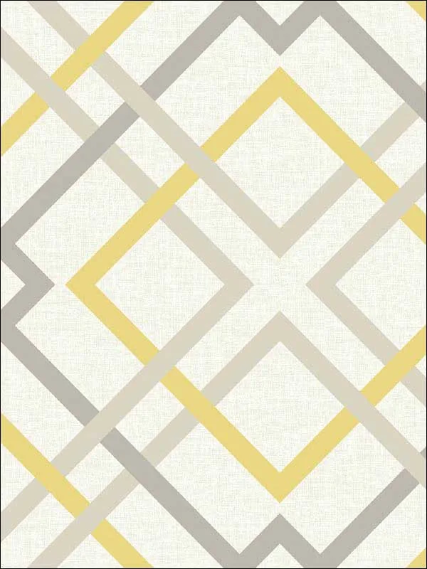 Saltire Emile Lattice Yellow Wallpaper for Accent Walls in Offices or Studios | a Street Prints - Shop Safe in Houston Wallpapering yellow patterned wallpaper for bedroom by A Street Prints