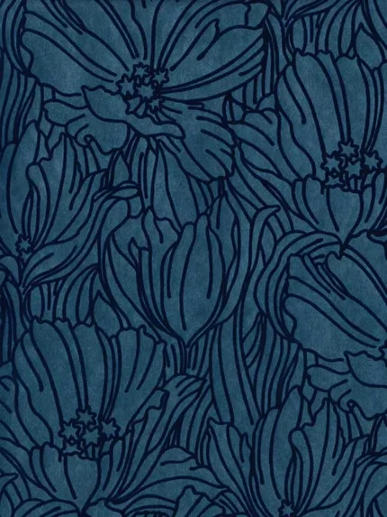 dark blue floral wallpaper for bedroom by A Street Prints