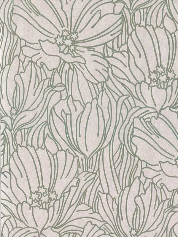 sage floral wallpaper for bedroom by A Street Prints