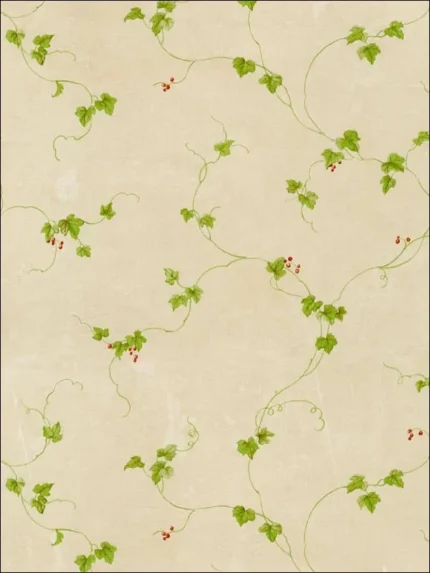 browns greens reds patterned wallpaper for bedroom by Patton Norwall