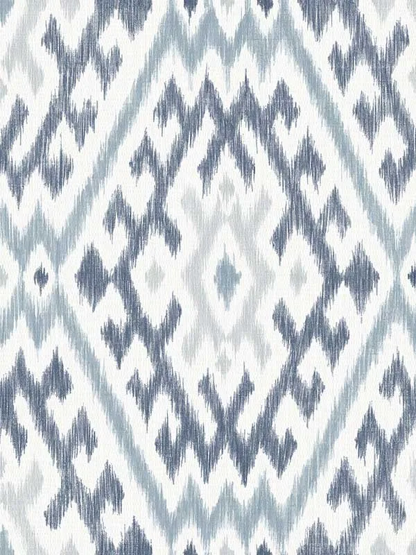 blue patterned wallpaper for bedroom by A Street Prints