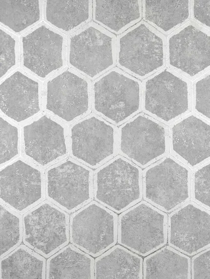 pewter textured wallpaper for office by Brewster
