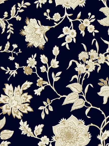 black patterned wallpaper for bedroom by York