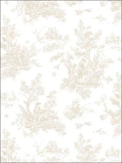 brown toile wallpaper for dining room by Patton Norwall