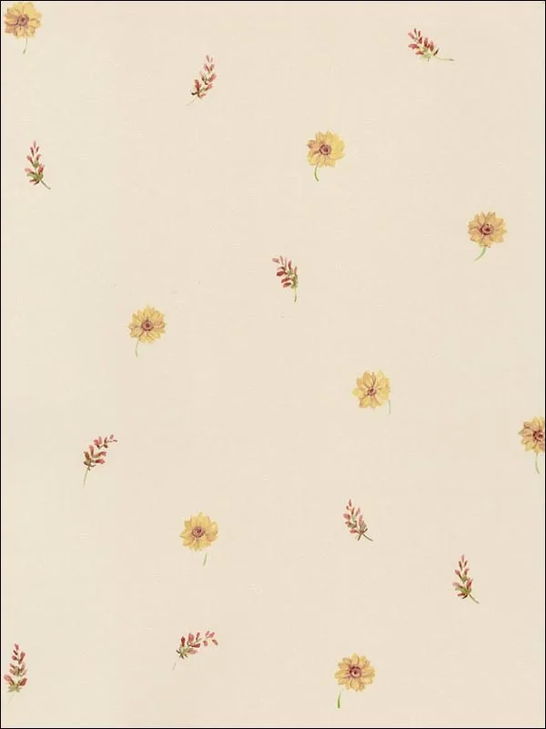 reds yellows patterned wallpaper for bedroom by Patton Norwall