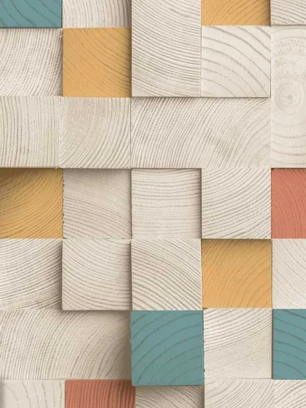 multi wood wallpaper for bedroom by Veer Decor
