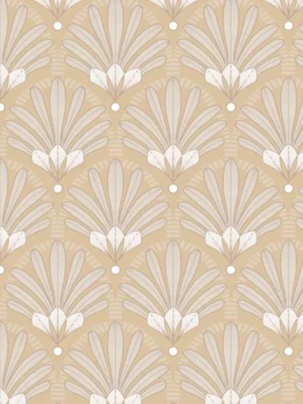 beige patterned wallpaper for bedroom by Veer Decor