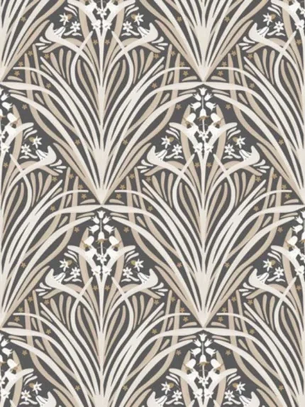 black floral wallpaper for bedroom by Veer Decor