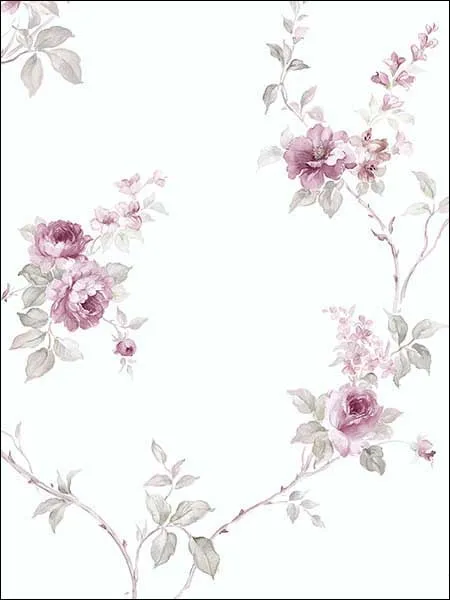 pink grey patterned wallpaper for bedroom by Patton Norwall