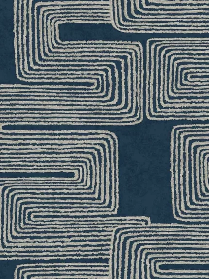 midnight and silver patterned wallpaper for bedroom by York