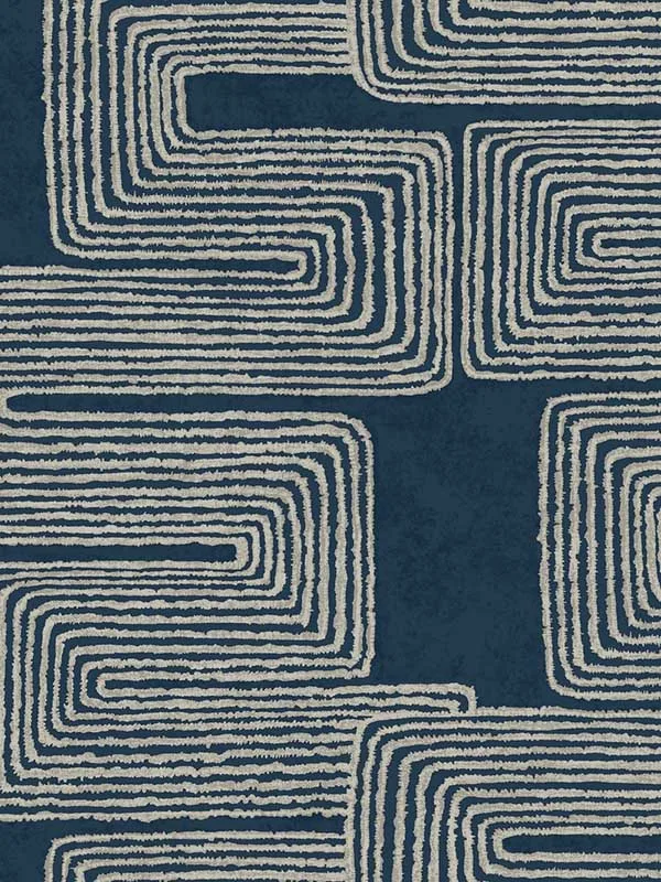 midnight and silver patterned wallpaper for bedroom by York