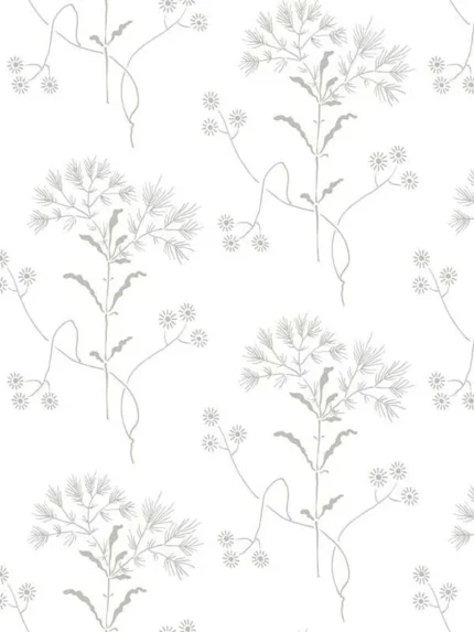grey floral wallpaper for bedroom by Magnolia Home  by Joanna Gaines