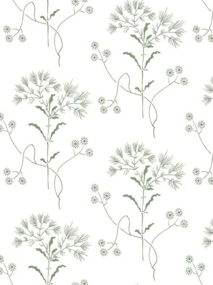 green floral wallpaper for bedroom by Magnolia Home  by Joanna Gaines