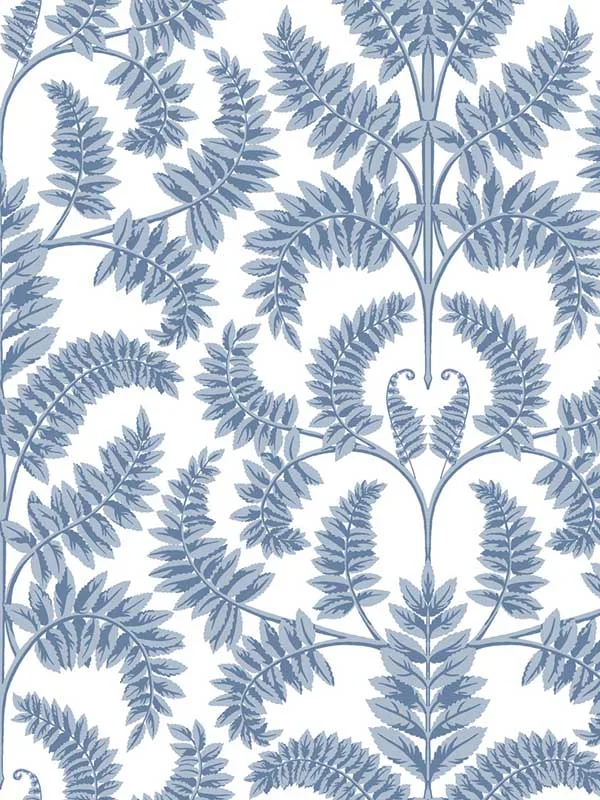 blue damask wallpaper for dining room by York
