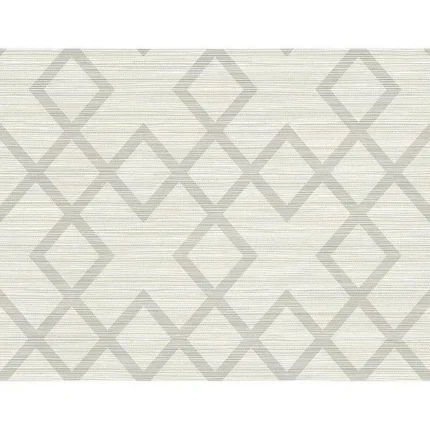 Vana Light Grey Woven Diamond Wallpaper wallpaper by York Wallcoverings