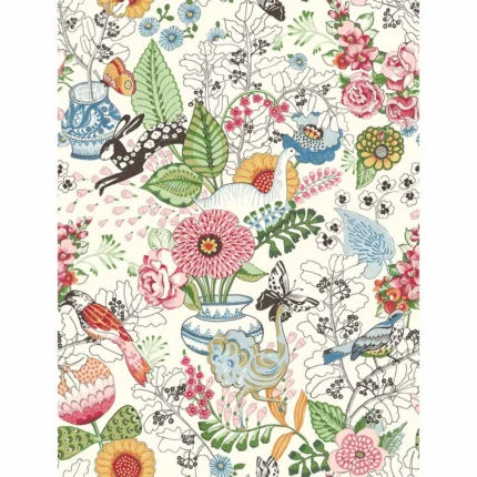 Whimsy Multicolor Fauna Wallpaper wallpaper by York Wallcoverings