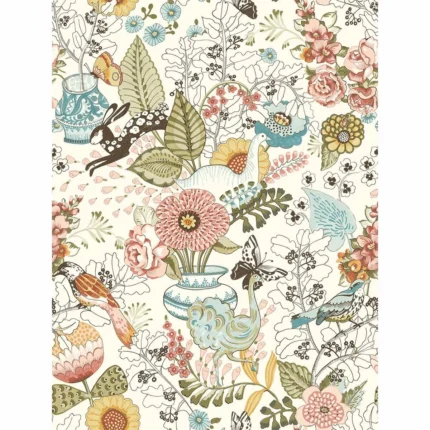 Whimsy Pink Fauna Wallpaper wallpaper by York Wallcoverings