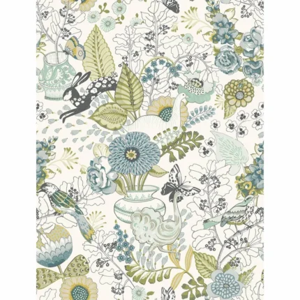 Whimsy Green Fauna Wallpaper wallpaper by York Wallcoverings