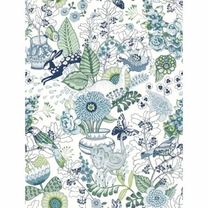 Whimsy Blue Fauna Wallpaper wallpaper by York Wallcoverings