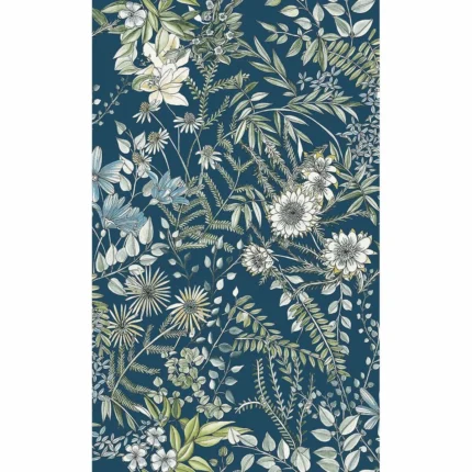 Full Bloom Navy Floral Wallpaper wallpaper by York Wallcoverings
