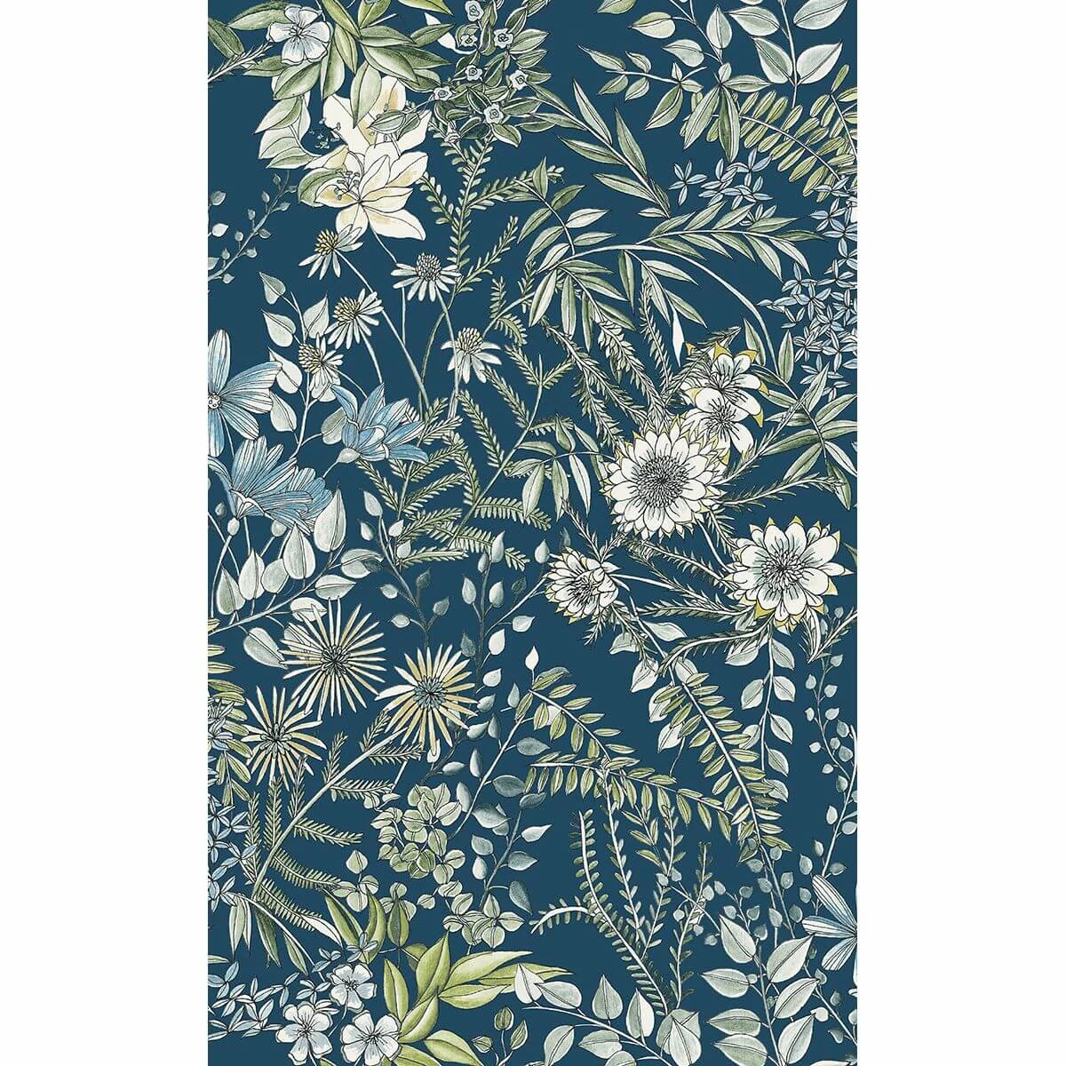 Full Bloom Navy Floral Wallpaper - York Wallpaper Image 1 Full Bloom Navy Floral Wallpaper wallpaper by York Wallcoverings