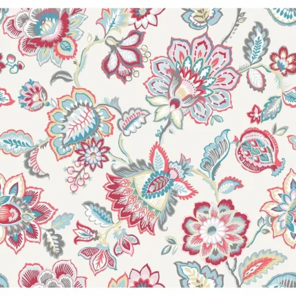 Corona Red Jacobean Wallpaper wallpaper by York Wallcoverings