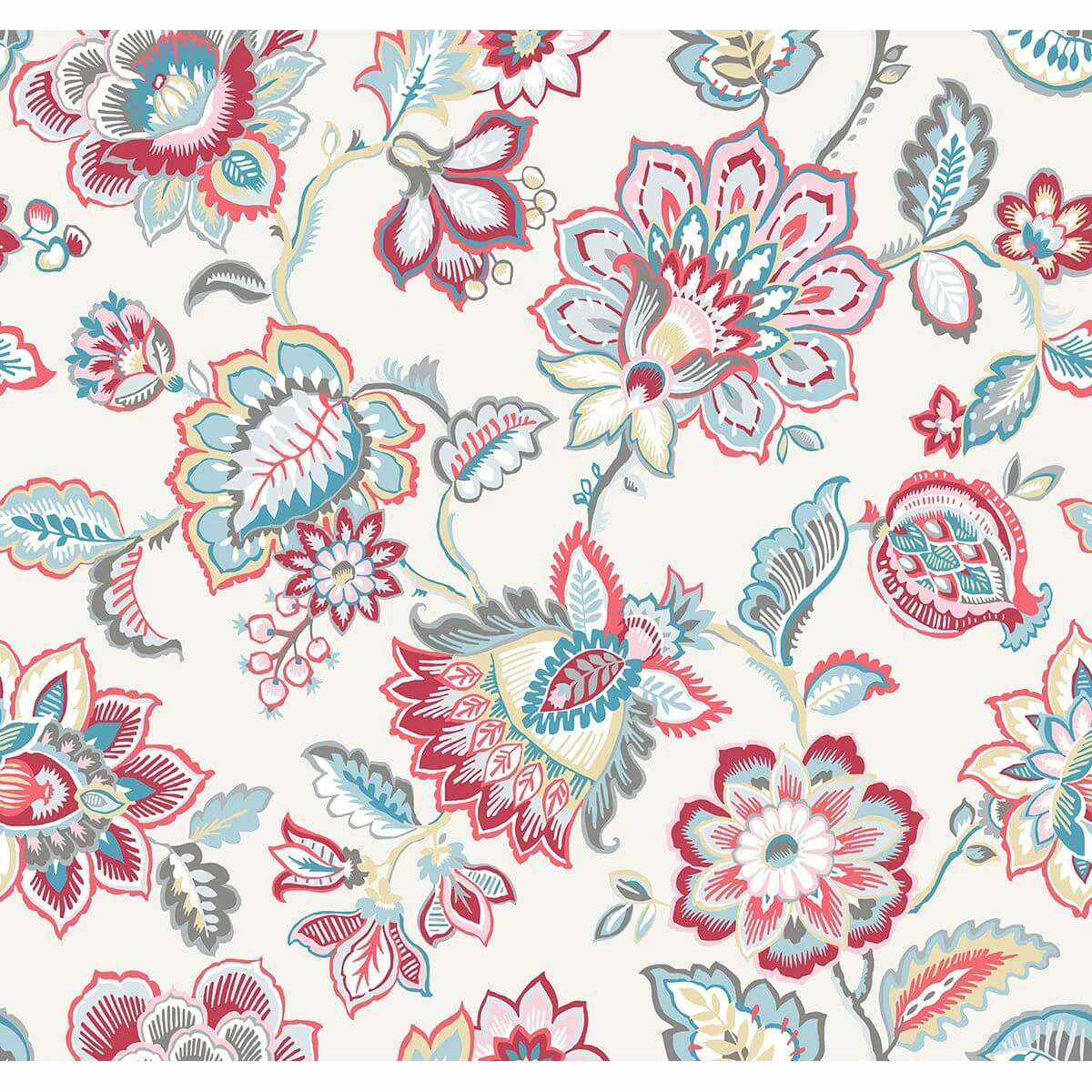 Corona Red Jacobean Wallpaper - York Wallpaper Image 1 Corona Red Jacobean Wallpaper wallpaper by York Wallcoverings