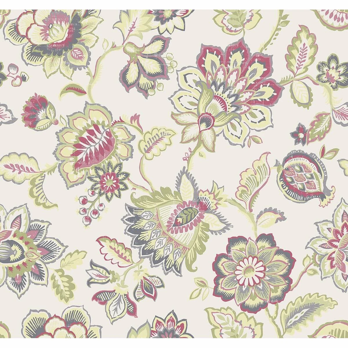 Corona Green Jacobean Wallpaper wallpaper by York Wallcoverings