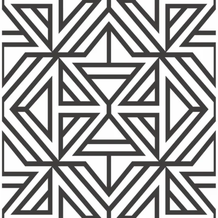 Helios Black Geometric Wallpaper wallpaper by York Wallcoverings
