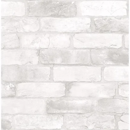 Cody Light Grey Reclaimed Bricks Wallpaper wallpaper by York Wallcoverings