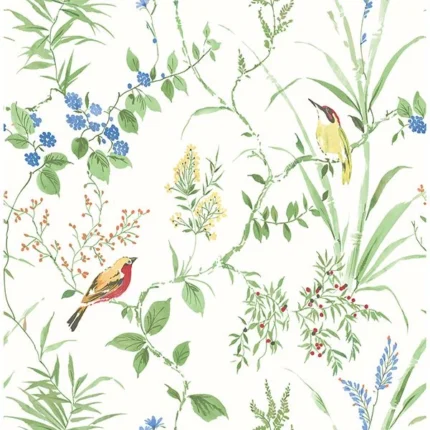 Imperial Garden Green Botanical Wallpaper wallpaper by York Wallcoverings