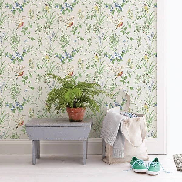 Imperial Garden Botanical Green Wallpaper for Bedrooms or Living Rooms ...