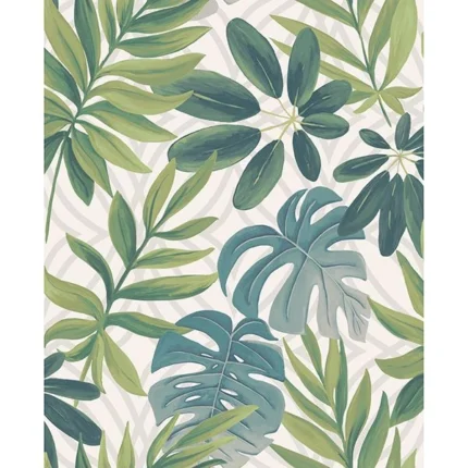Nocturnum Green Leaves Wallpaper wallpaper by York Wallcoverings