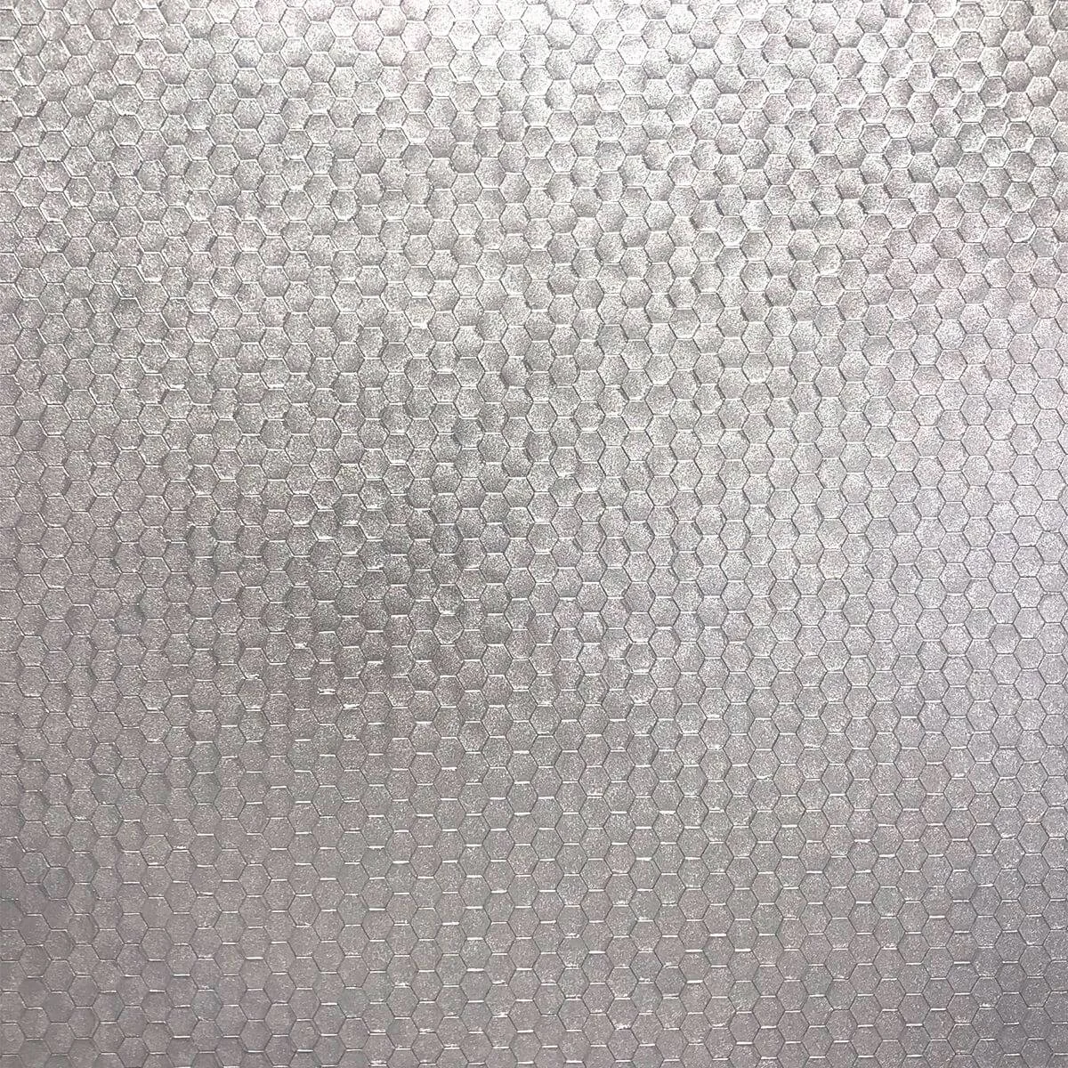 Carbon Silver Honeycomb Geometric Wallpaper wallpaper by York Wallcoverings