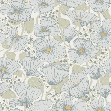 Matilda Blue Poppy Fields Wallpaper wallpaper by York Wallcoverings