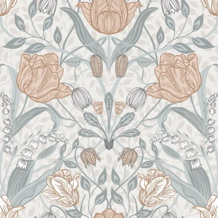 Tulipa Off White Floral Wallpaper wallpaper by York Wallcoverings