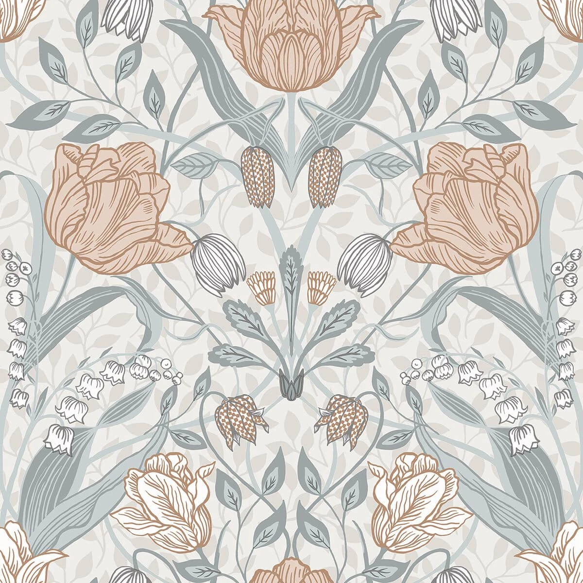 Tulipa Off White Floral Wallpaper wallpaper by York Wallcoverings