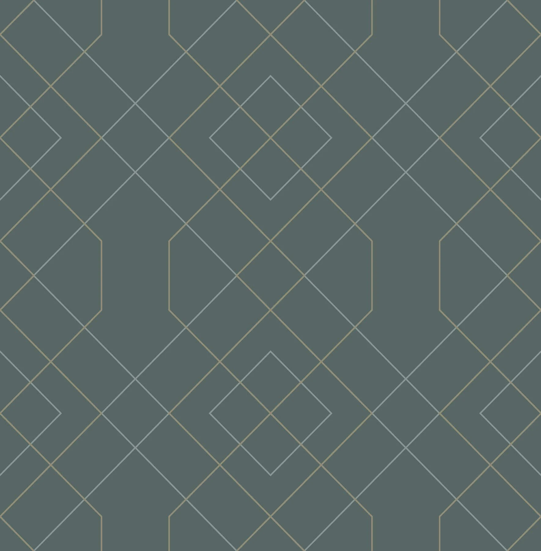 Ballard Teal Geometric Wallpaper wallpaper by York Wallcoverings