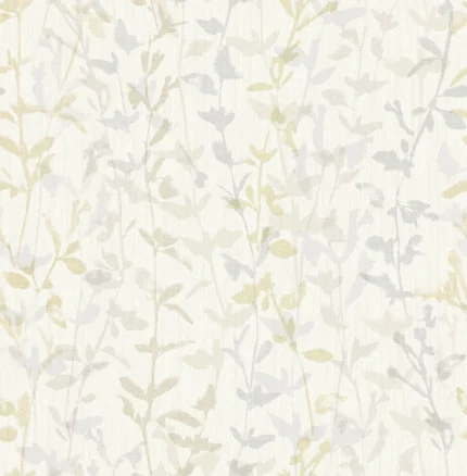 Thea Light Grey Floral Trail Wallpaper wallpaper by York Wallcoverings