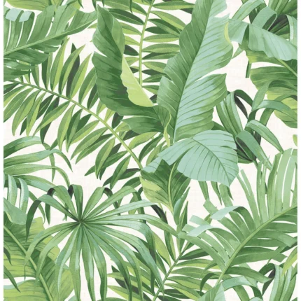 Alfresco Green Tropical Palm Wallpaper wallpaper by York Wallcoverings
