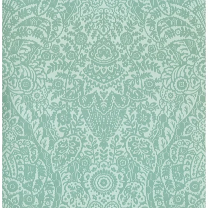 Maris Mint Flock Damask Wallpaper wallpaper by York Wallcoverings