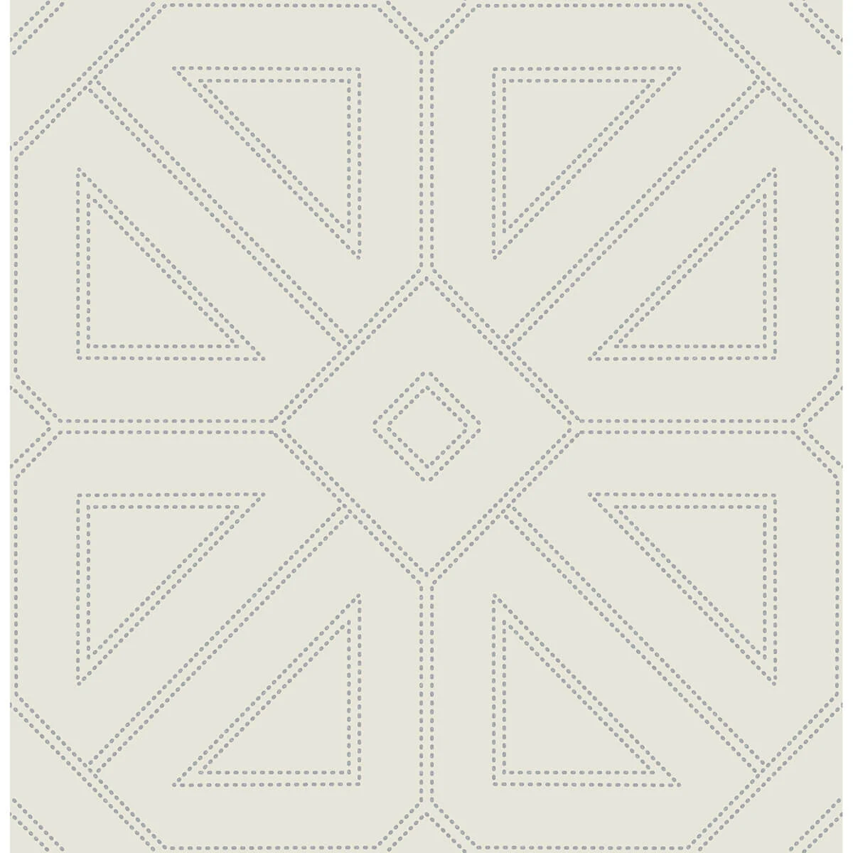 Voltaire Grey Beaded Geometric Wallpaper wallpaper by York Wallcoverings