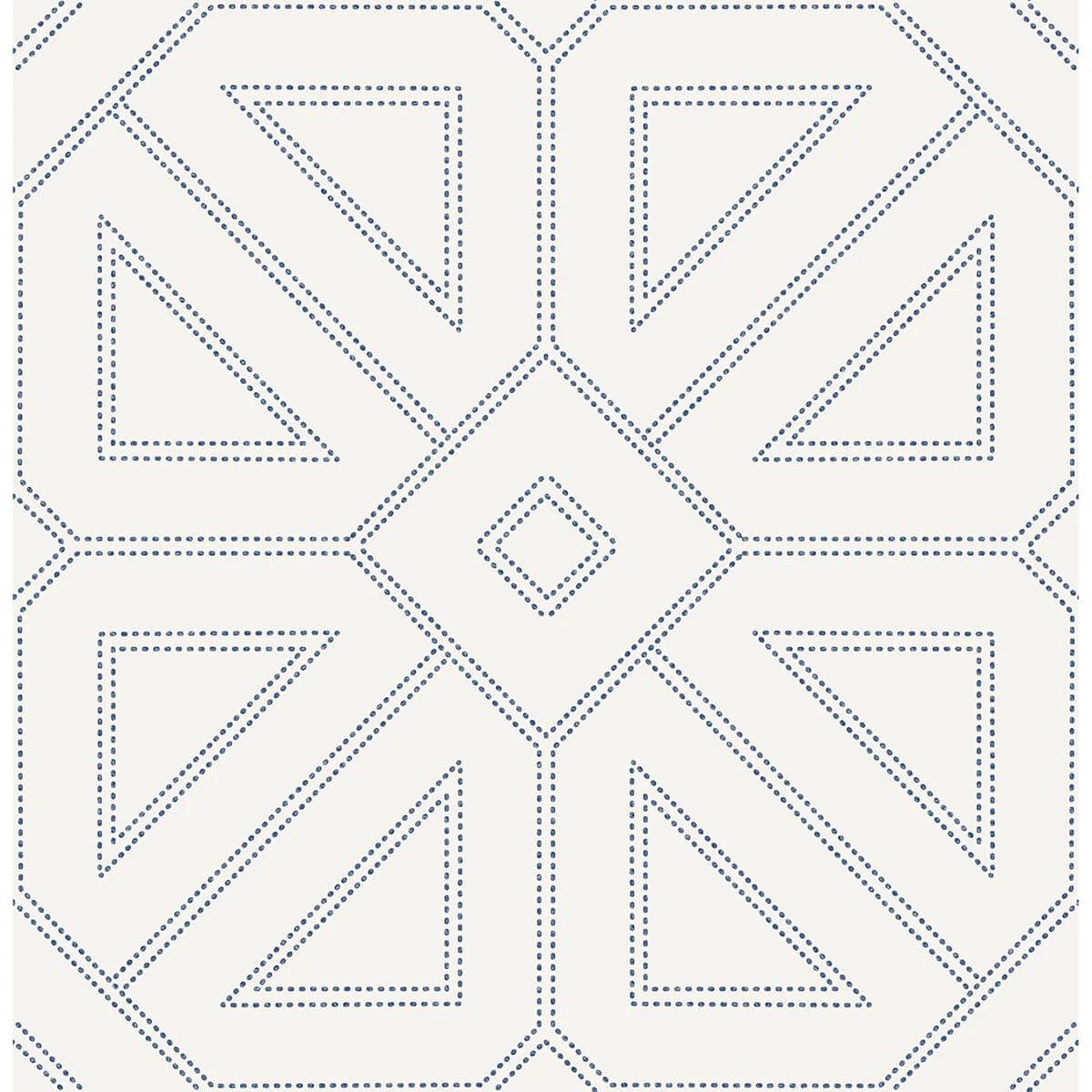 Voltaire Indigo Beaded Geometric Wallpaper - York Wallpaper Image 1 Voltaire Indigo Beaded Geometric Wallpaper wallpaper by York Wallcoverings