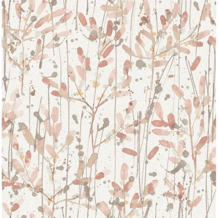 Leandra Coral Floral Trail Wallpaper wallpaper by York Wallcoverings