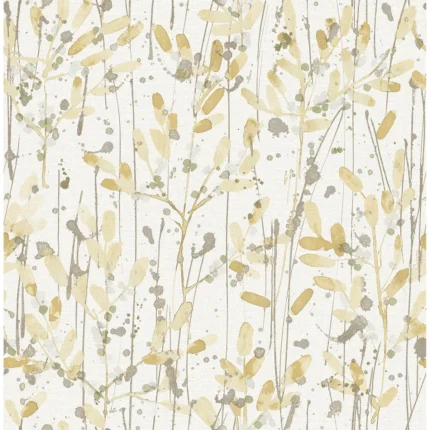 Leandra Yellow Floral Trail Wallpaper wallpaper by York Wallcoverings