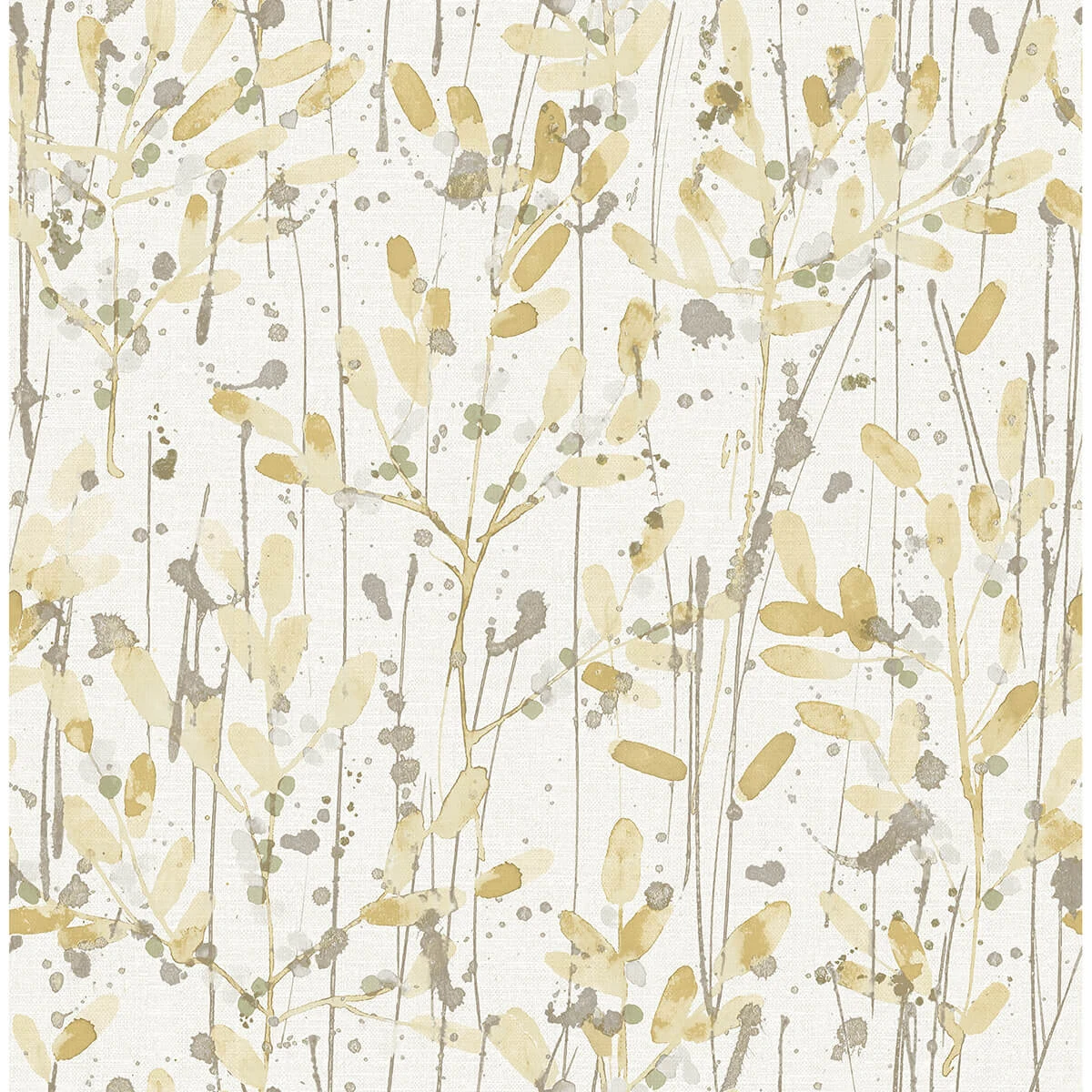 Leandra Yellow Floral Trail Wallpaper wallpaper by York Wallcoverings