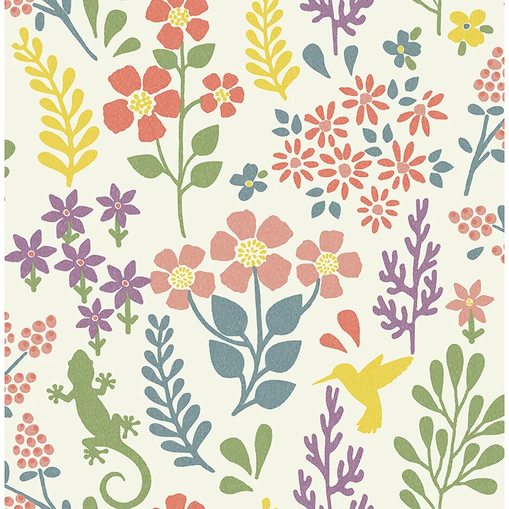 Karina Multicolor Meadow Wallpaper - York Wallpaper Image 1 Karina Multicolor Meadow Wallpaper wallpaper by York Wallcoverings