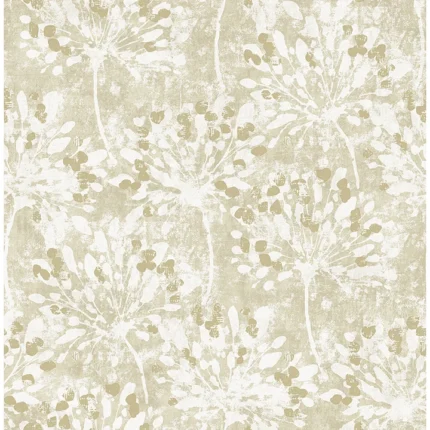 Dori Gold Painterly Floral Wallpaper wallpaper by York Wallcoverings