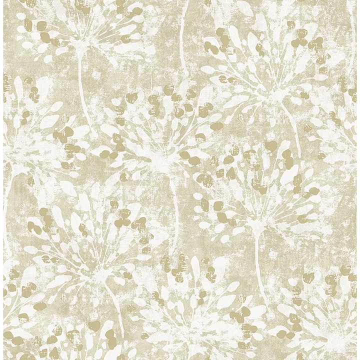 Dori Gold Painterly Floral Wallpaper wallpaper by York Wallcoverings